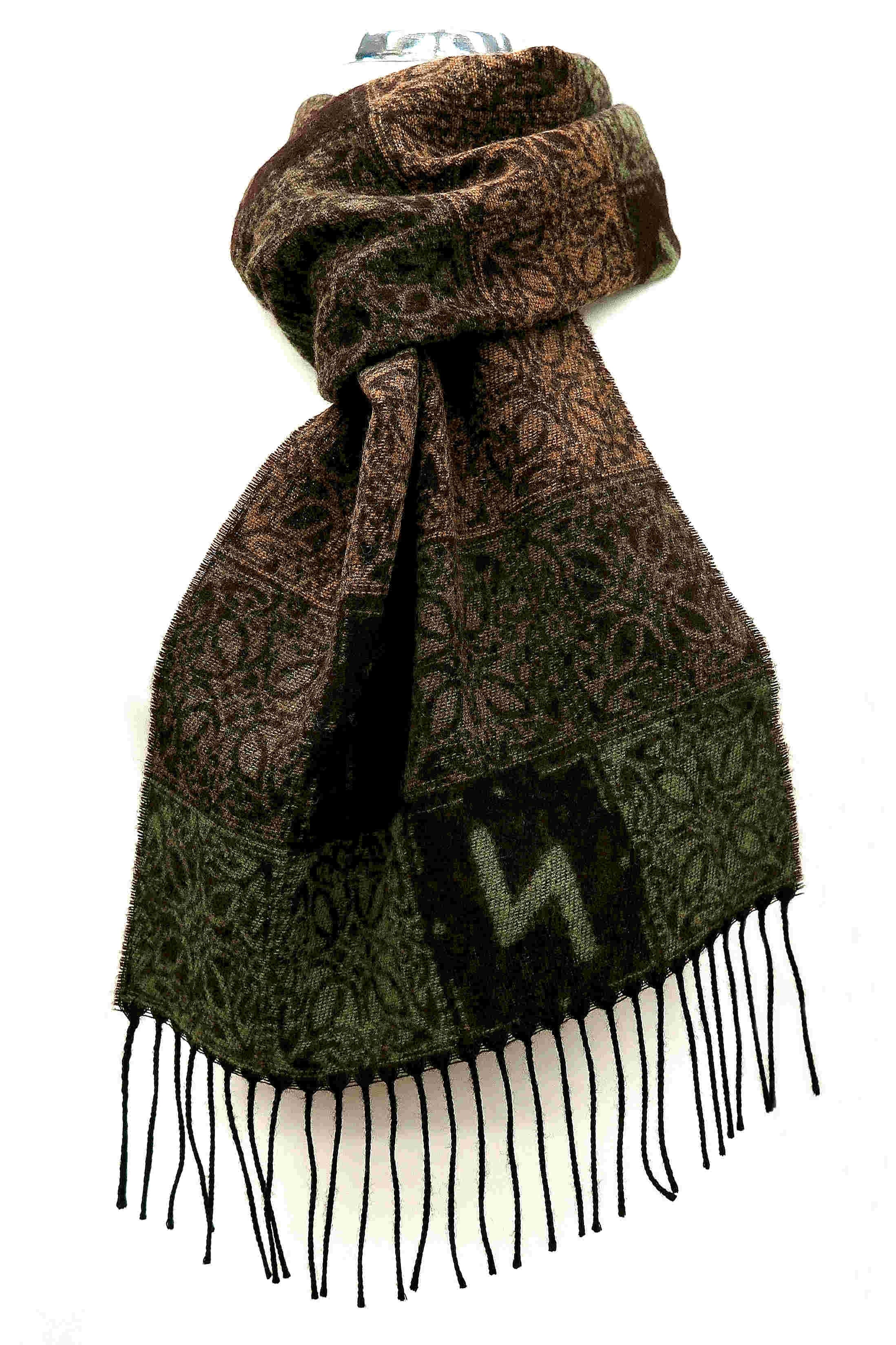 Viking Runes Nature Jacquard Scarf– Calzeat